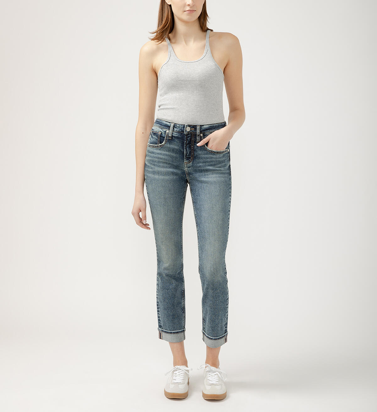 Beau High Rise Slim Leg jeans, , hi-res image number 0