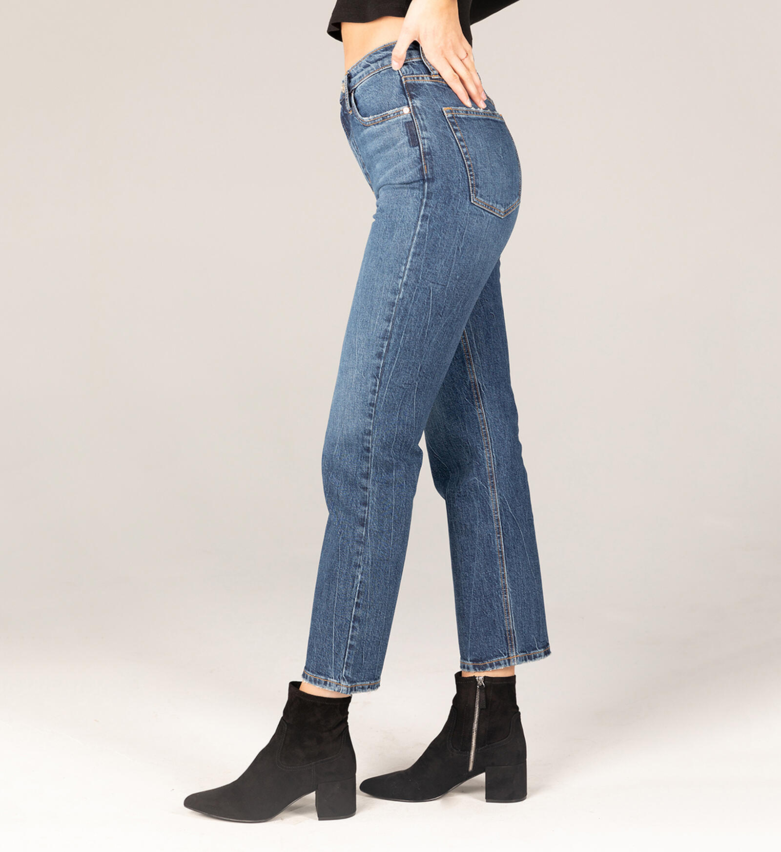 Buy Highly Desirable Super High Rise Straight Leg Jeans for USD