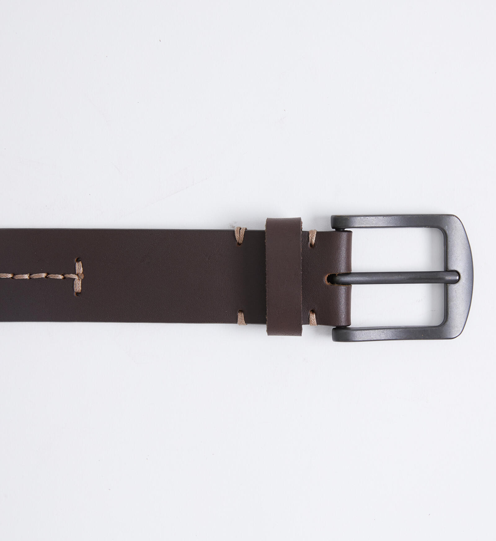 Custom Leather Belt with Contrast Stitching