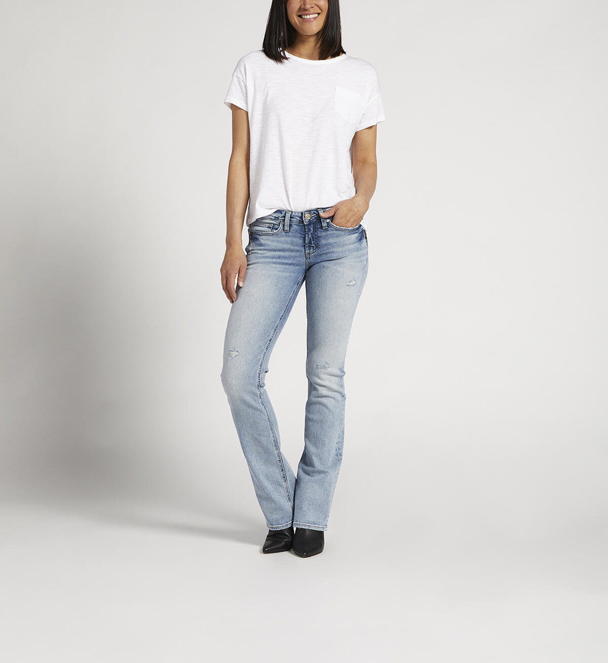 Buy Suki Mid Rise Slim Bootcut Jeans for USD 84.00
