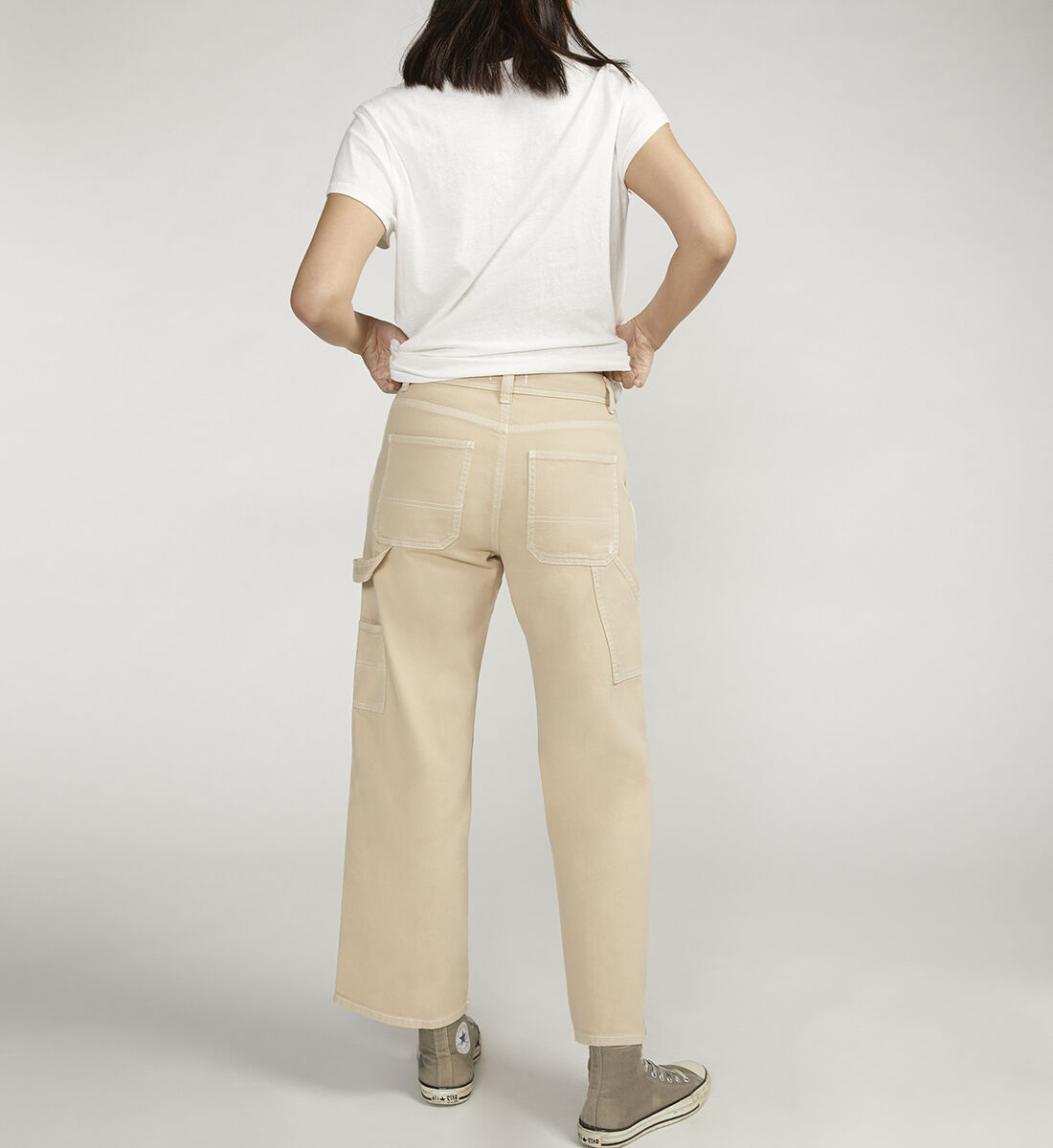 Buy Relaxed Fit Straight Leg Carpenter Pant for USD 46.80 | Silver 