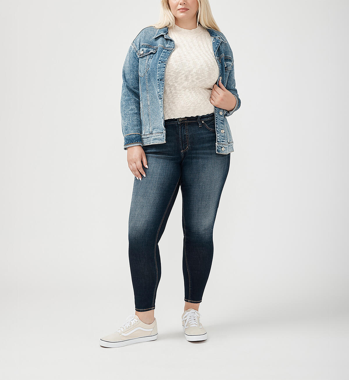 Suki Mid Rise Skinny Luxe Stretch  Jeans Plus Size, , hi-res image number 0