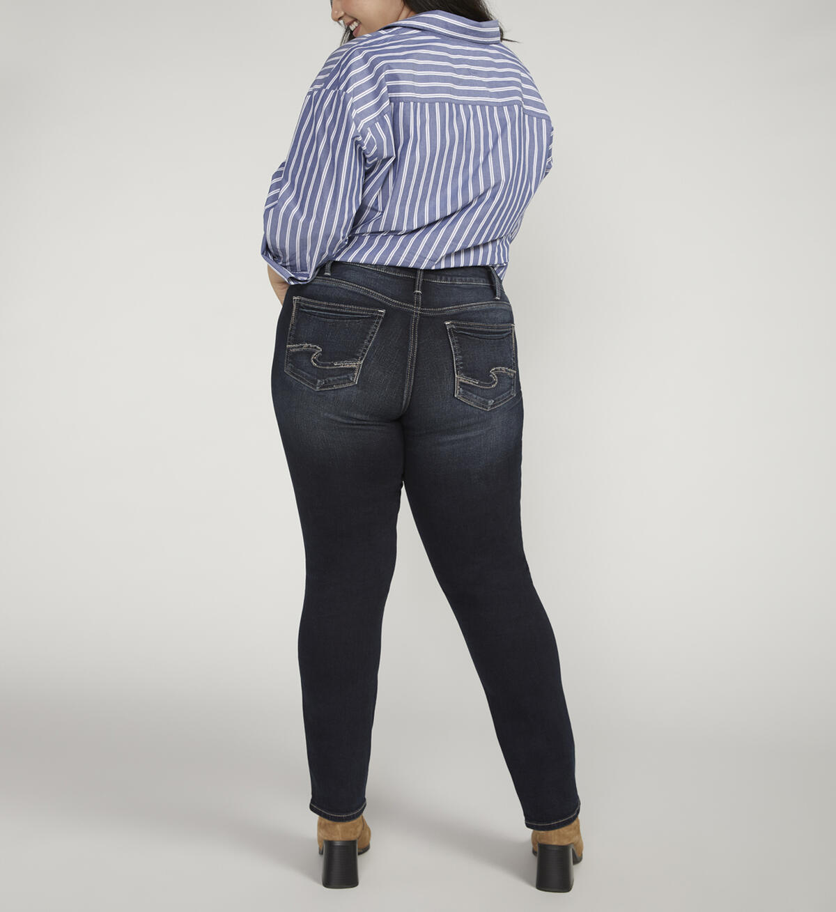 Suki Mid Rise Straight Leg Jeans Plus Size, , hi-res image number 1