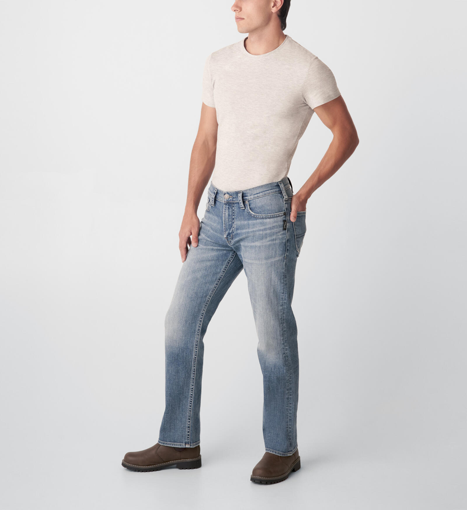 Silver Jeans Co. Craig Stretch Easy Fit Bootcut Medium Wash Jeans |  Dillard's