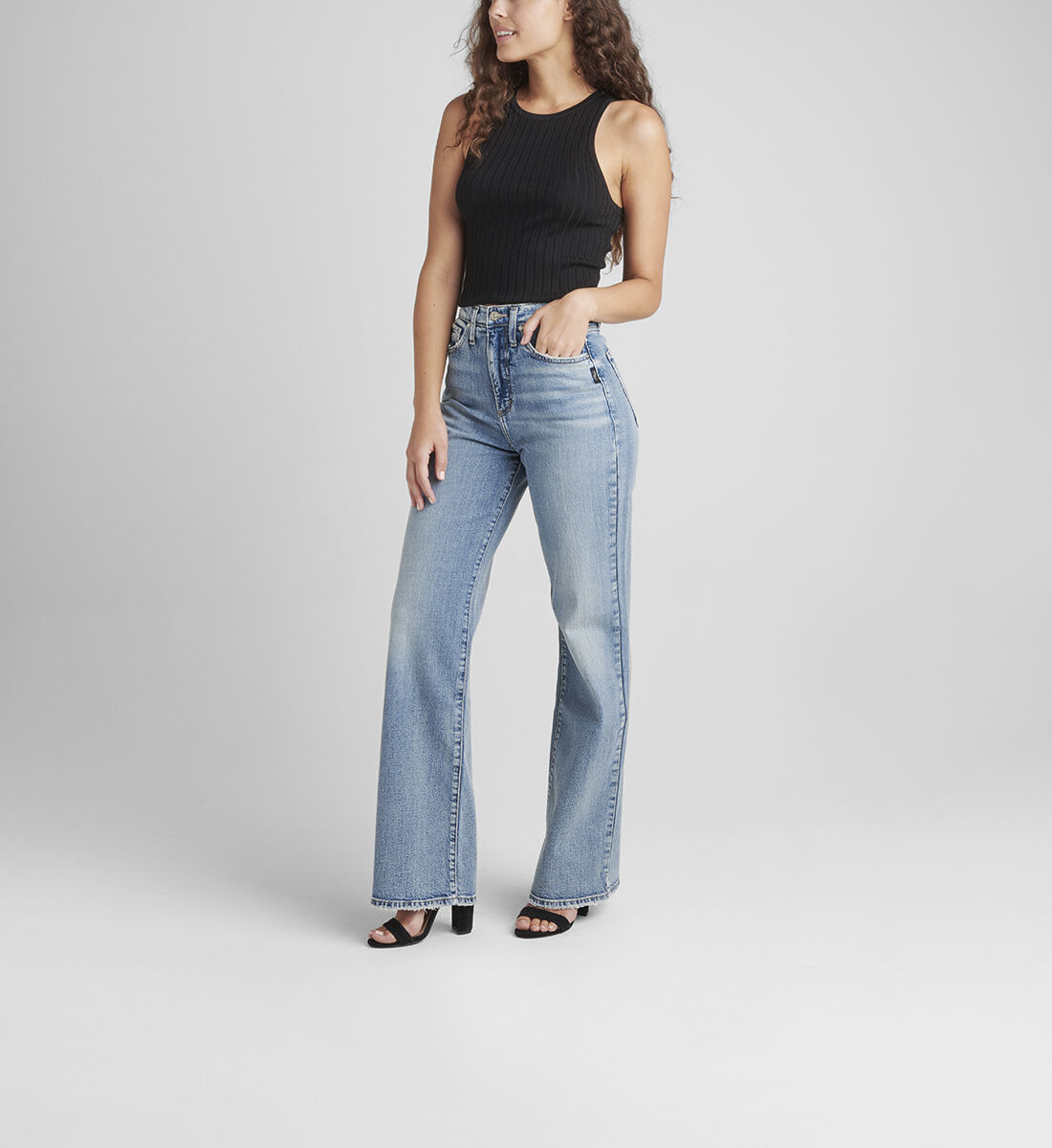 Motel Y2K low waist relaxed trousers in indigo chambray coord  ASOS