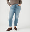 Boyfriend Mid Rise Slim Leg Luxe Stretch Jeans Plus Size, , hi-res image number 3