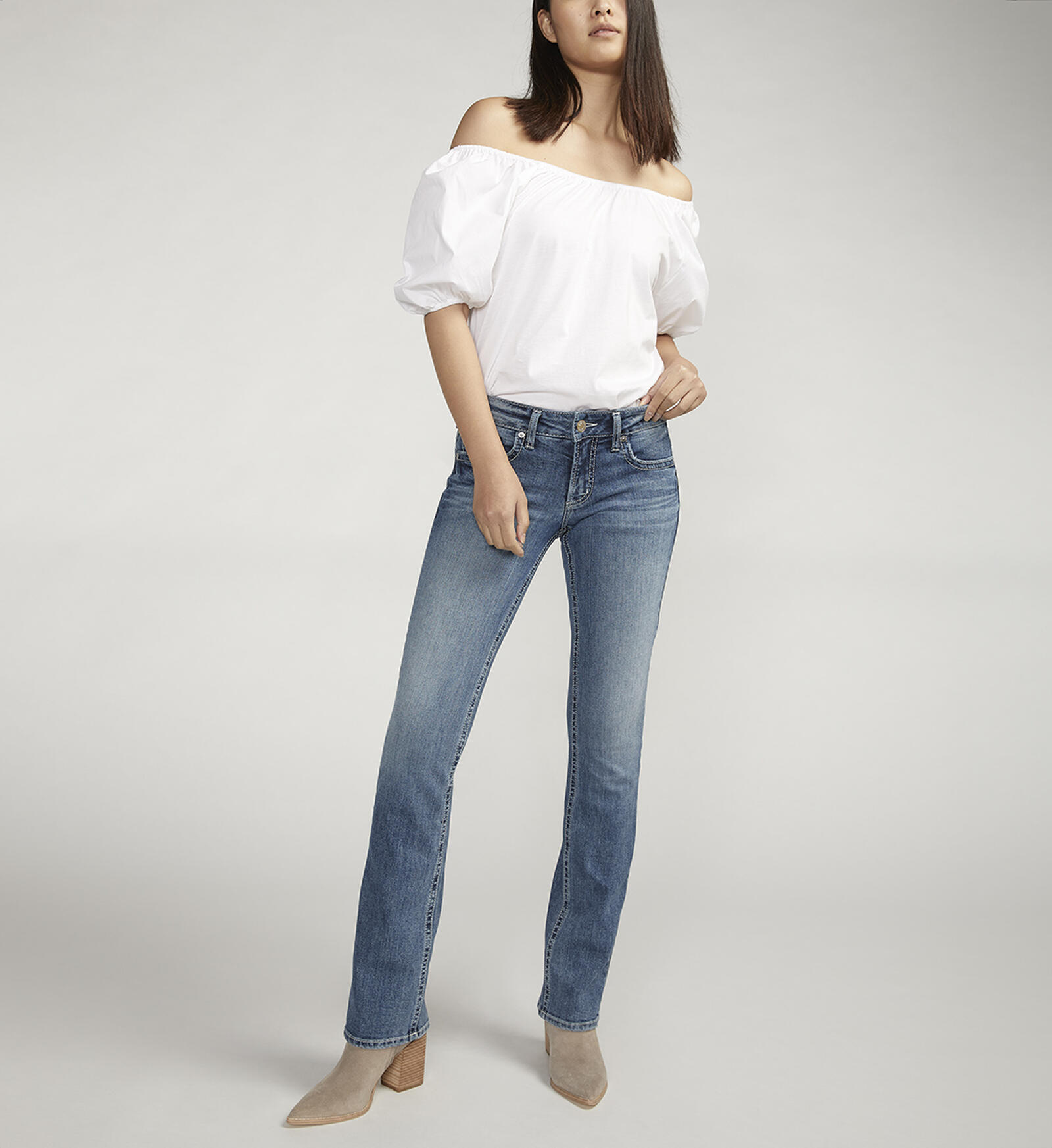 Buy Britt Low Rise Slim Bootcut Jeans Plus Size for USD 49.00