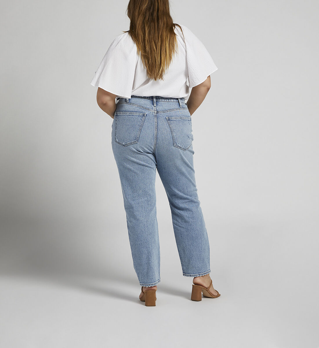 Buy Highly Desirable High Rise Slim Straight Leg Jeans Plus Size 