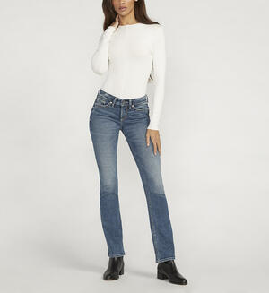 Silver Jeans Co.® Suki Curvy Mid Rise Thick Stitch Bootcut Jean