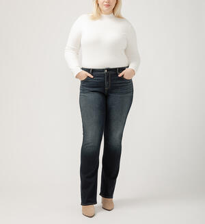 Elyse Mid Rise Slim Bootcut Jeans Plus Size