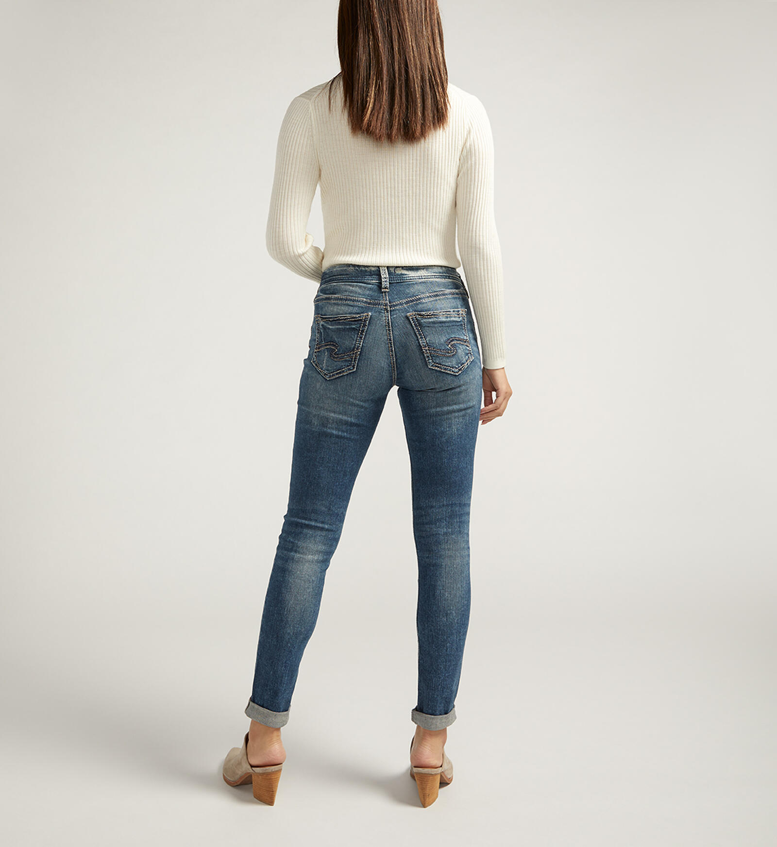 Austin Mid Rise Mid Wash Blue Denim Jeans – Beginning Boutique US