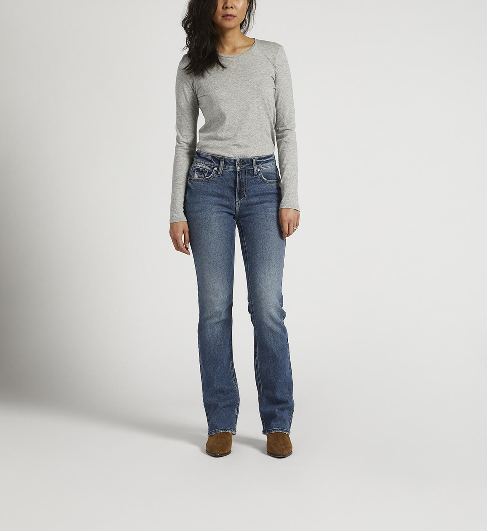 Buy Suki Mid Rise Slim Bootcut Jeans For Usd 7800 Silver Jeans Us New