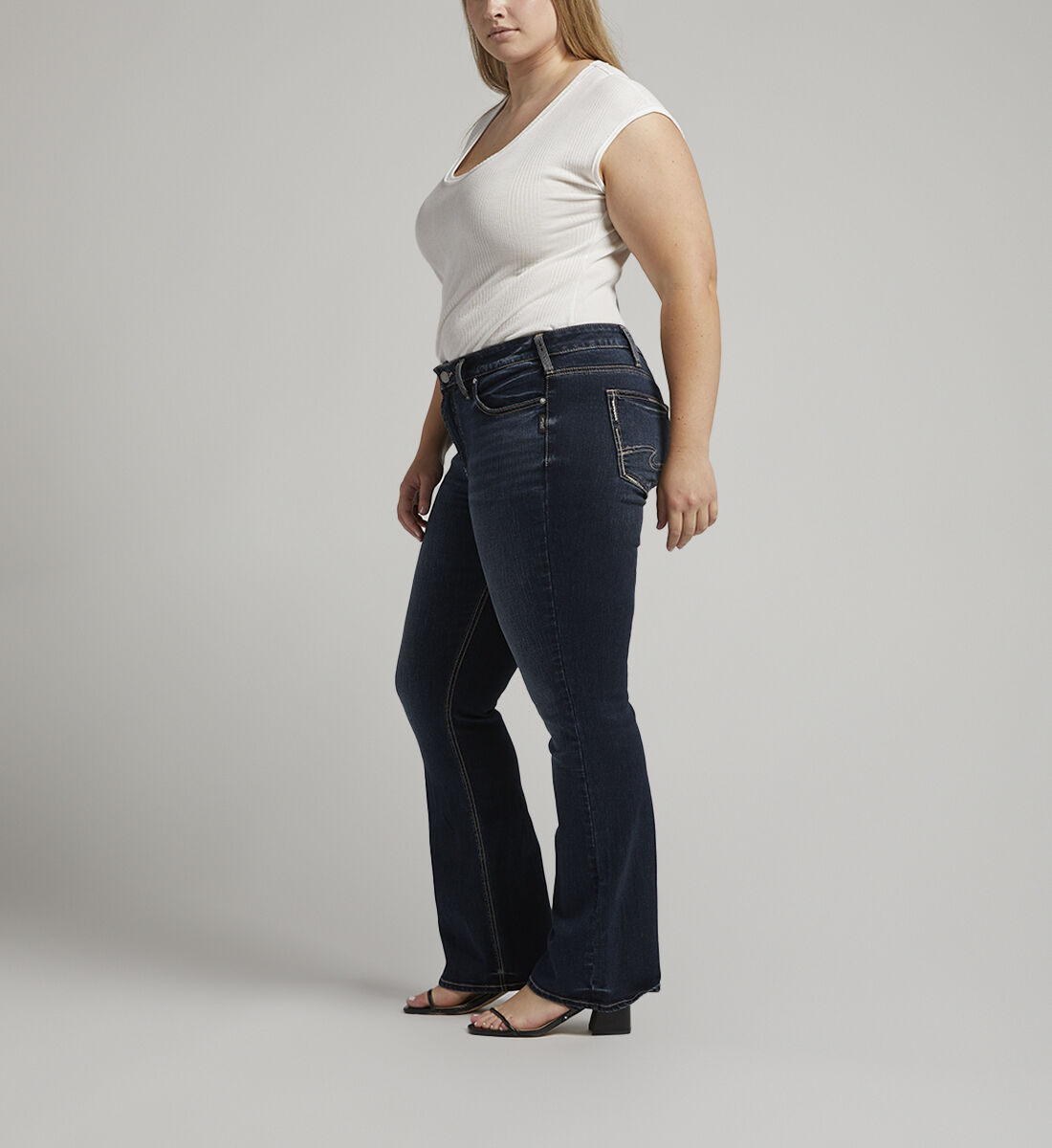 Black bootcut plus size clearance jeans