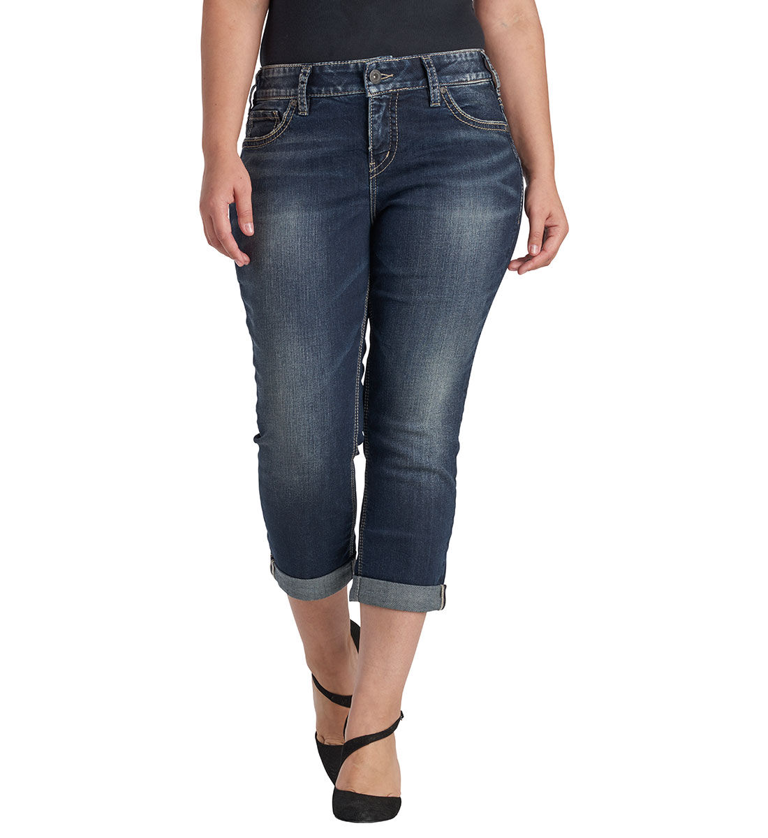 Silver jeans cheap elyse capri