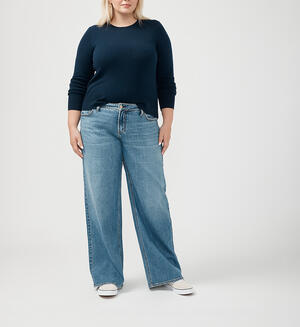 Suki Mid Rise Wide Leg Jeans Plus Size