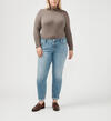 Boyfriend Mid Rise Slim Leg Luxe Stretch Jeans Plus Size, , hi-res image number 0