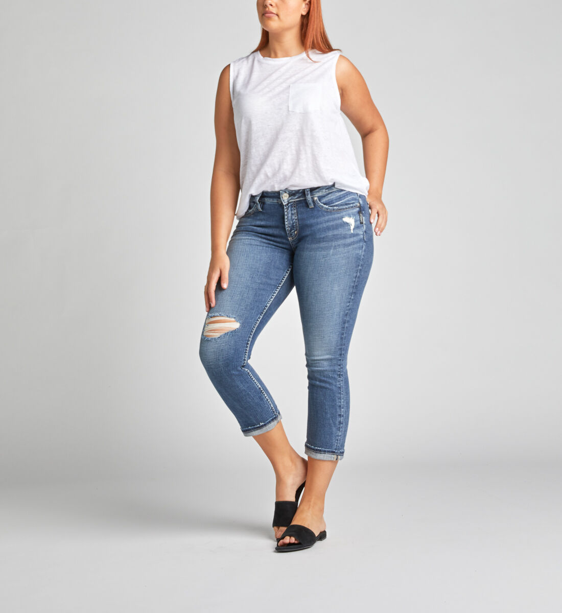 Silver jeans cheap elyse capri