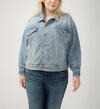 Denim Trucker Jacket Plus Size, , hi-res image number 2