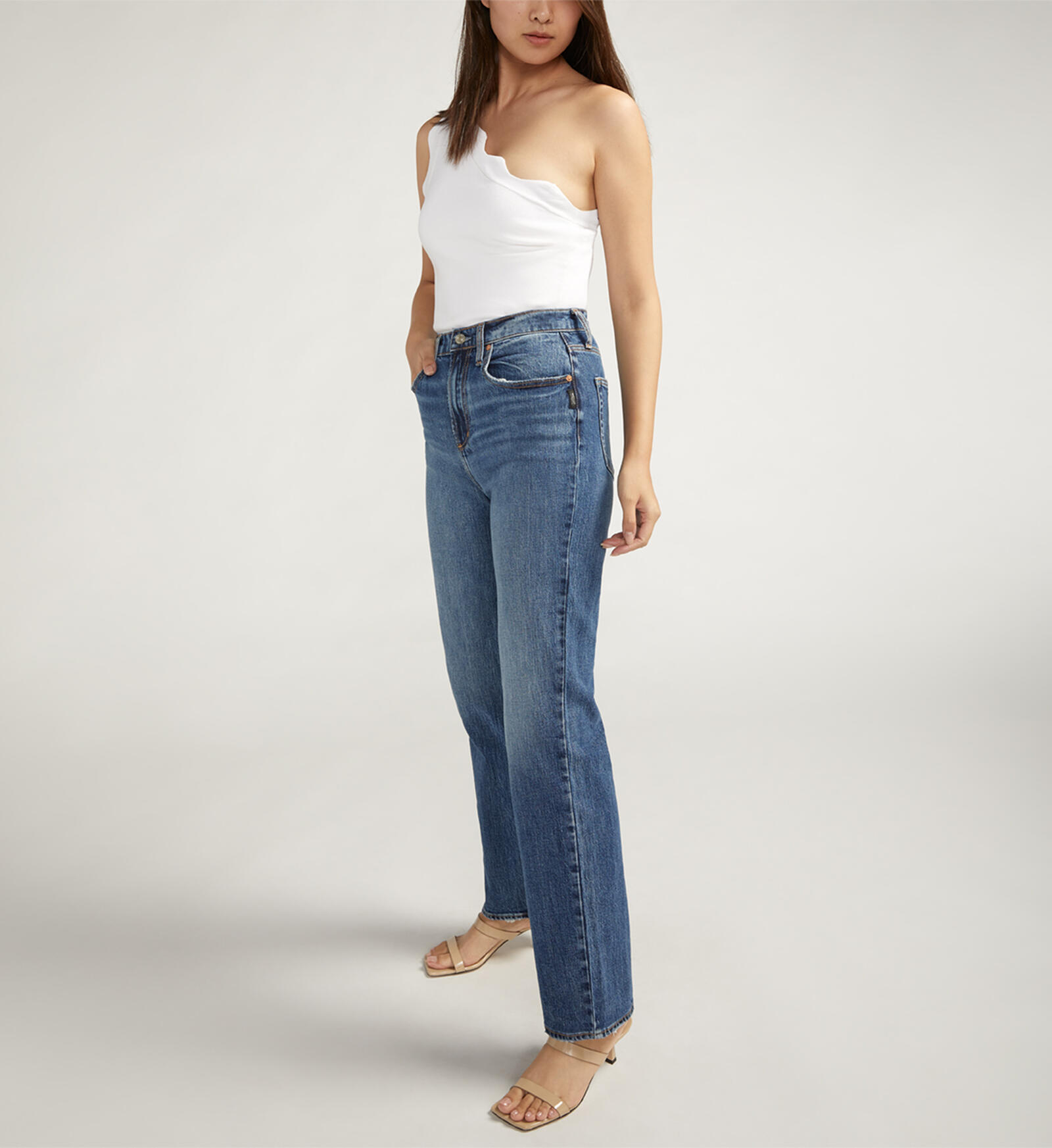 Buy Highly Desirable High Rise Straight Leg Jeans for USD 78.00