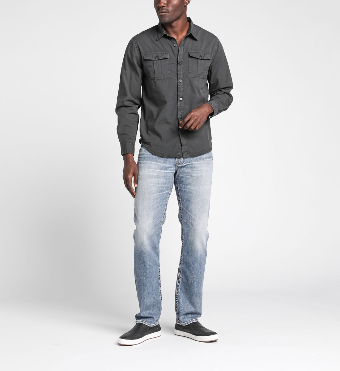 Button down shirt sales and jeans