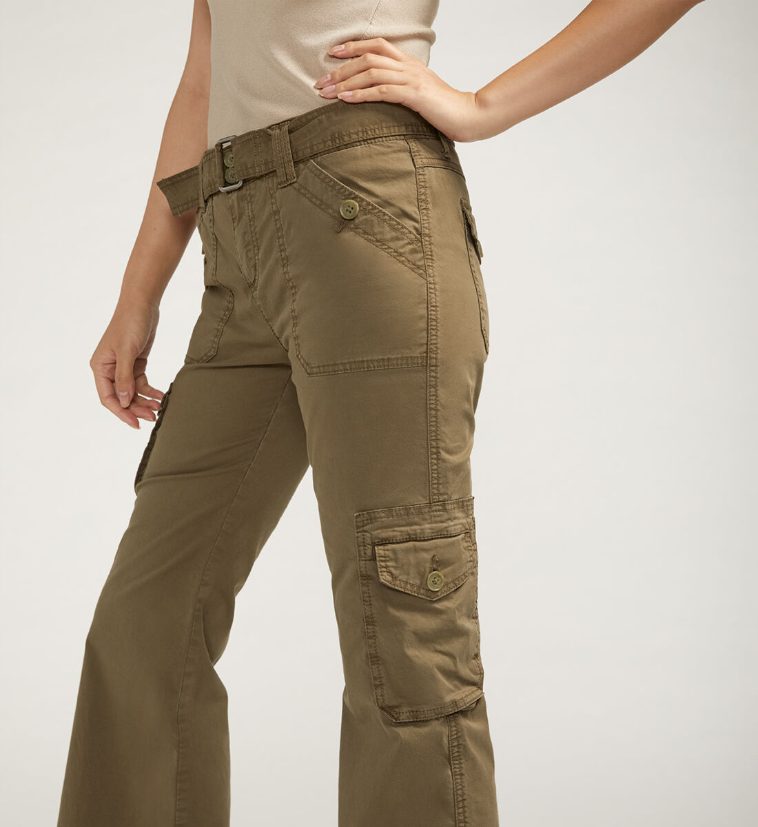 Buy Flare Belted Y2K Cargo Pant for USD 74.00 | Silver Jeans US New
