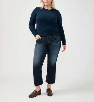 Suki Mid Rise Kick Flare Luxe Stretch Jeans Plus Size