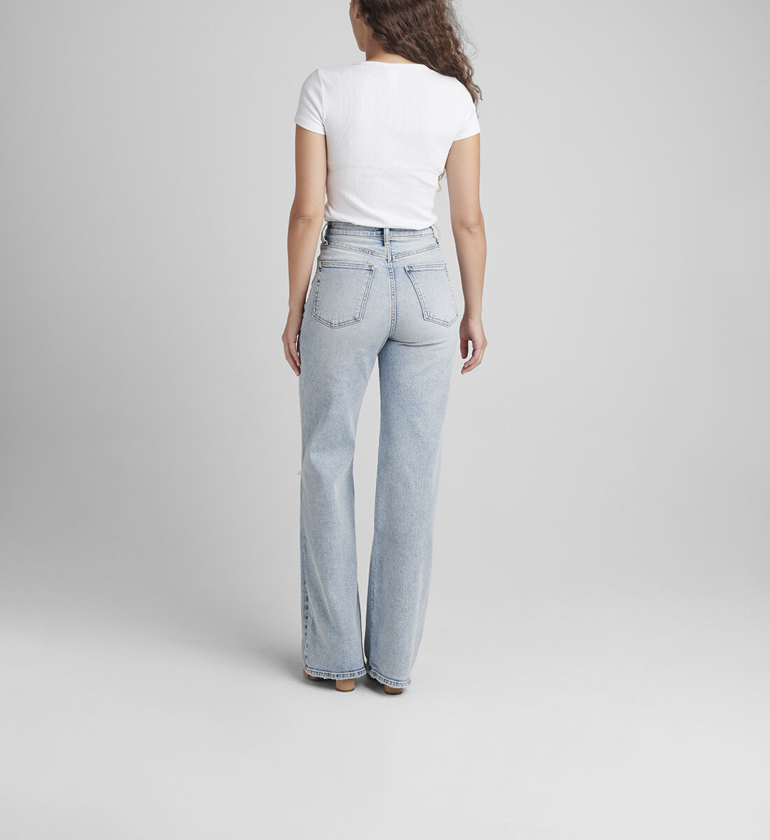 Buy Highly Desirable High Rise Trouser Leg Jeans for USD 3700  Silver  Jeans US New