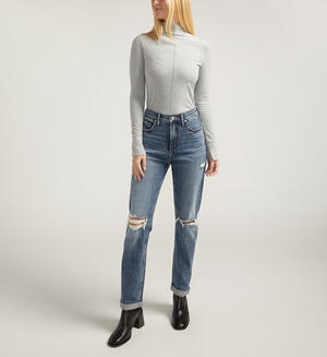 90s Boyfriend High Rise Straight Leg Jeans