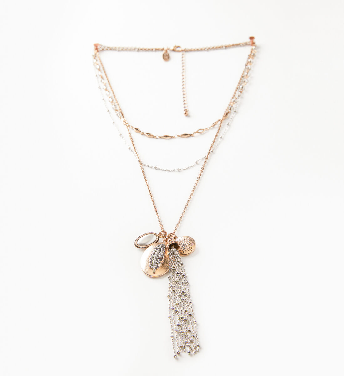 layered tassel necklace