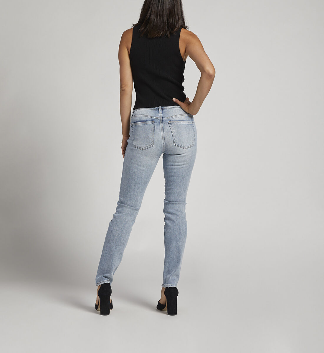 Buy Most Wanted Mid Rise Straight Leg Jeans for USD 54.00 | Silver