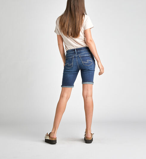 Suki Mid Rise Bermuda Short - Silver Jeans US