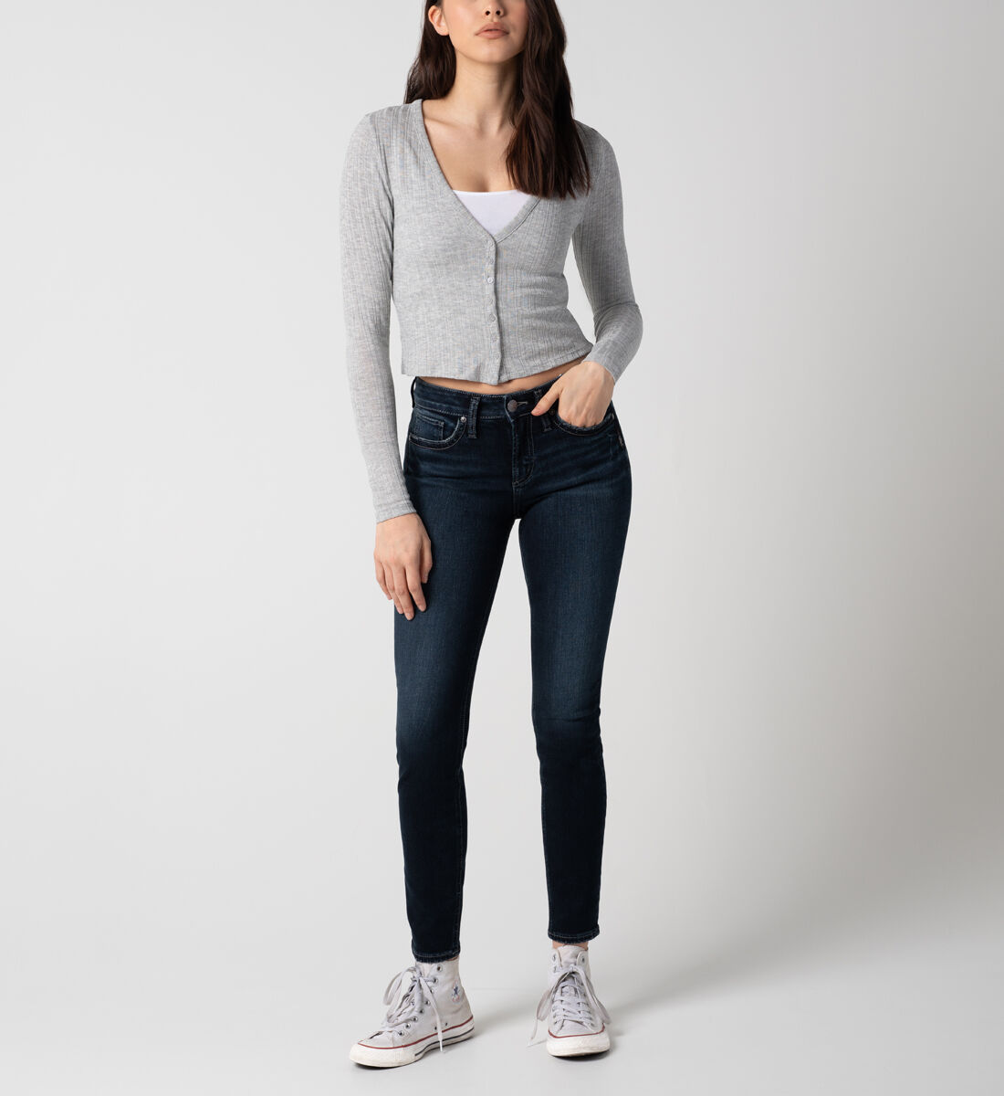 Buy Suki Mid Rise Skinny Jeans for USD 69.00 | Silver Jeans US New