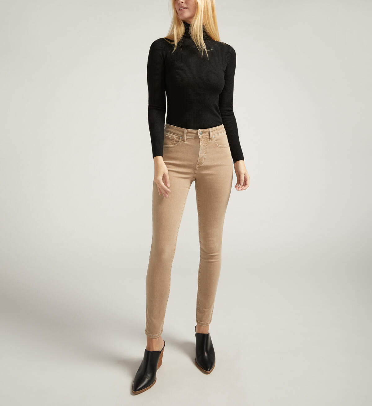 Isbister High Rise Skinny Leg Jeans, Khaki, hi-res image number 0