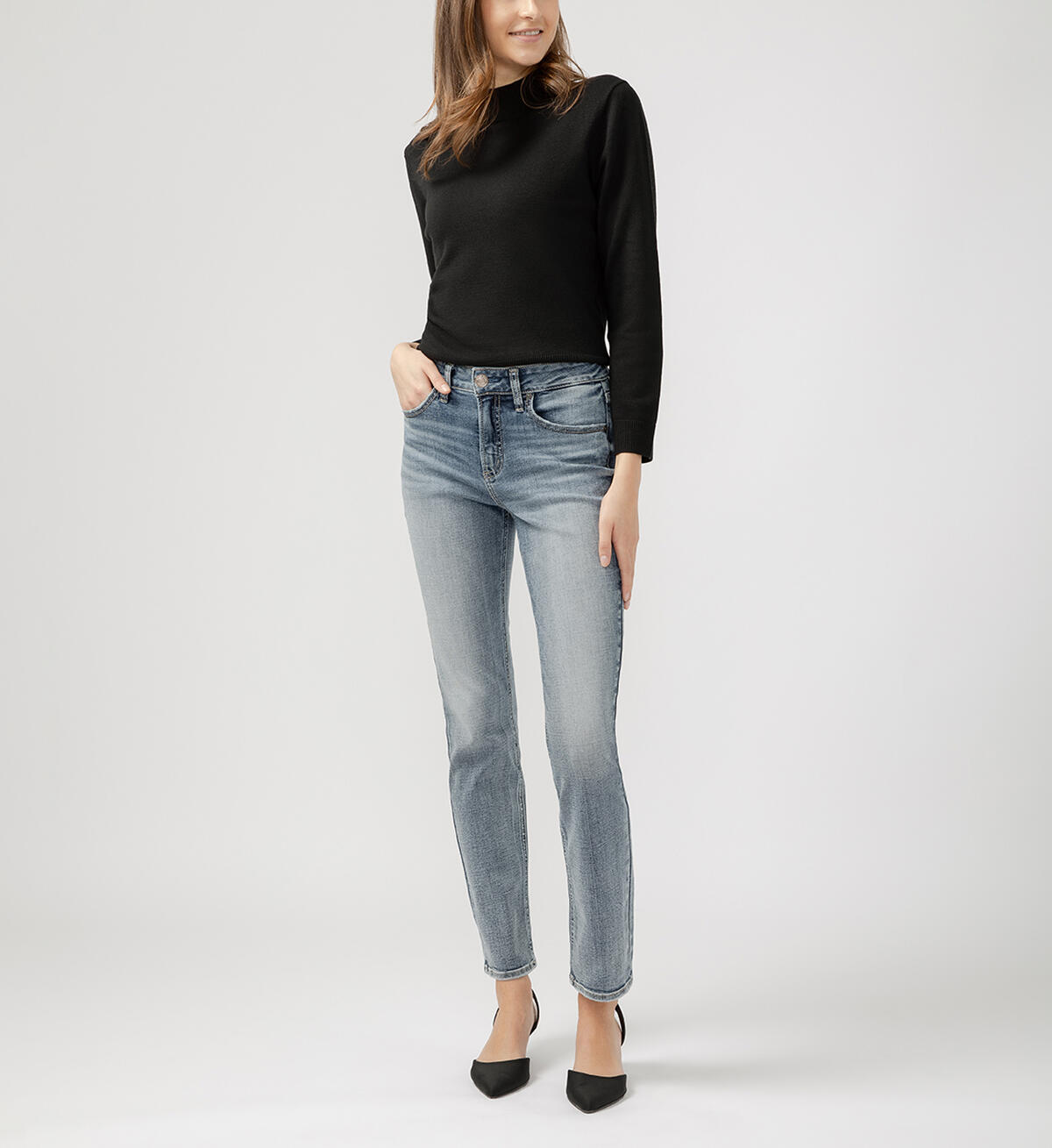 Avery High Rise Straight Leg Jeans, , hi-res image number 0