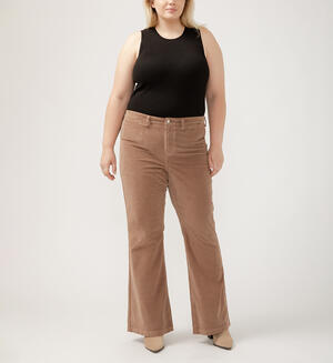 Isbister High Rise Flare Leg Corduroy Pant Plus Size