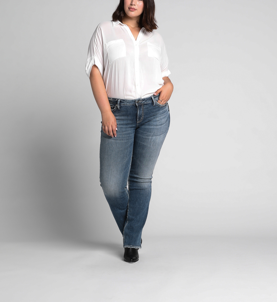 plus size silver jeans cheap online