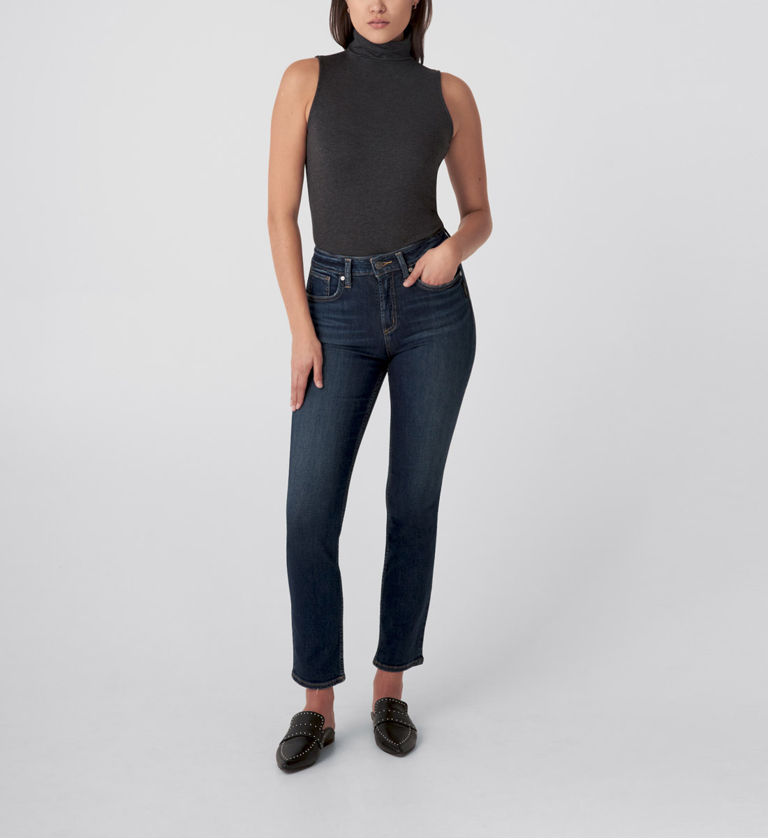 Avery High Rise Straight Leg Jeans 