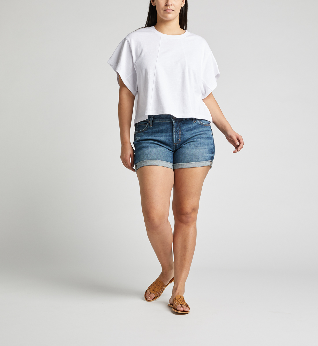 plus size silver shorts