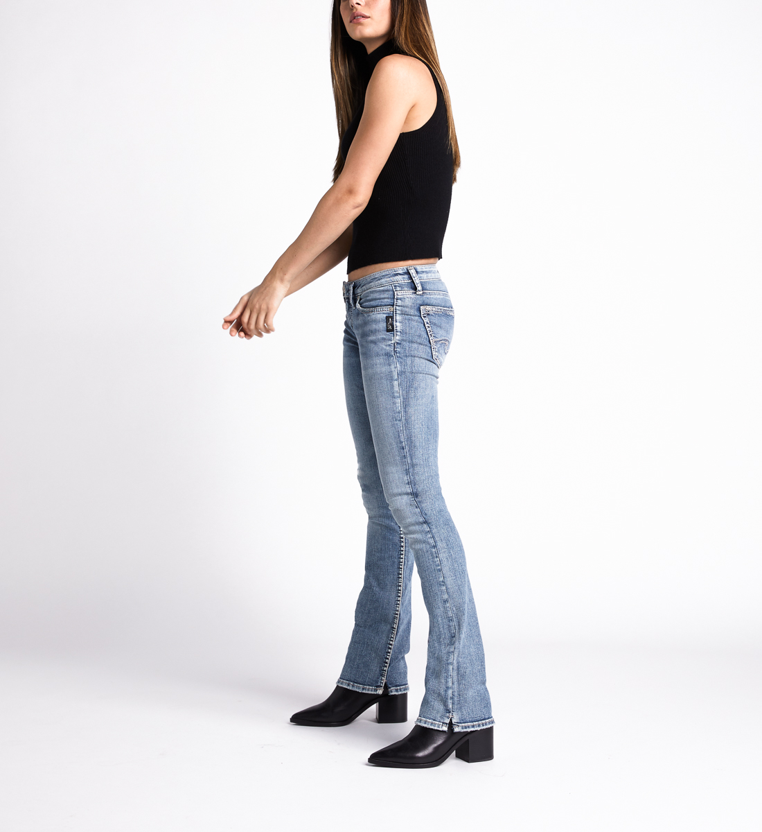 ladies low rise bootcut jeans