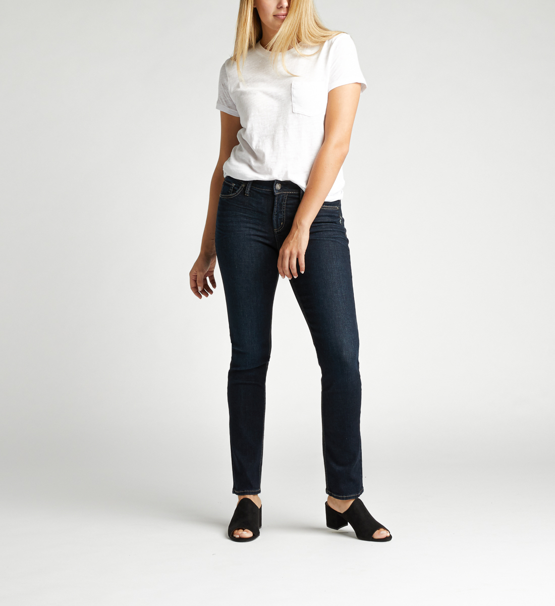 high rise straight leg jeans