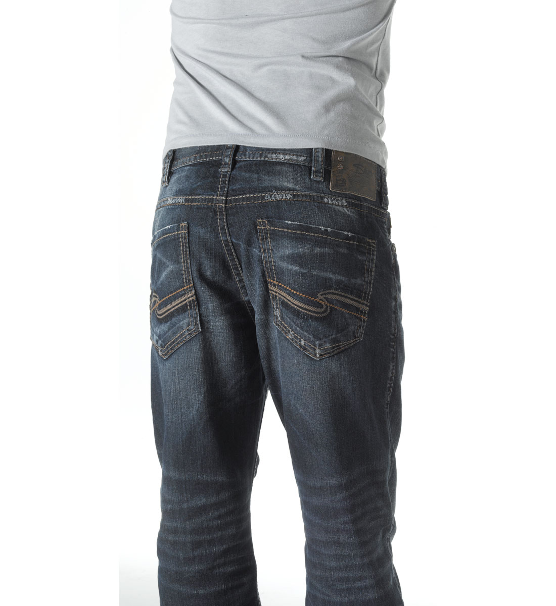 dark wash straight leg jeans