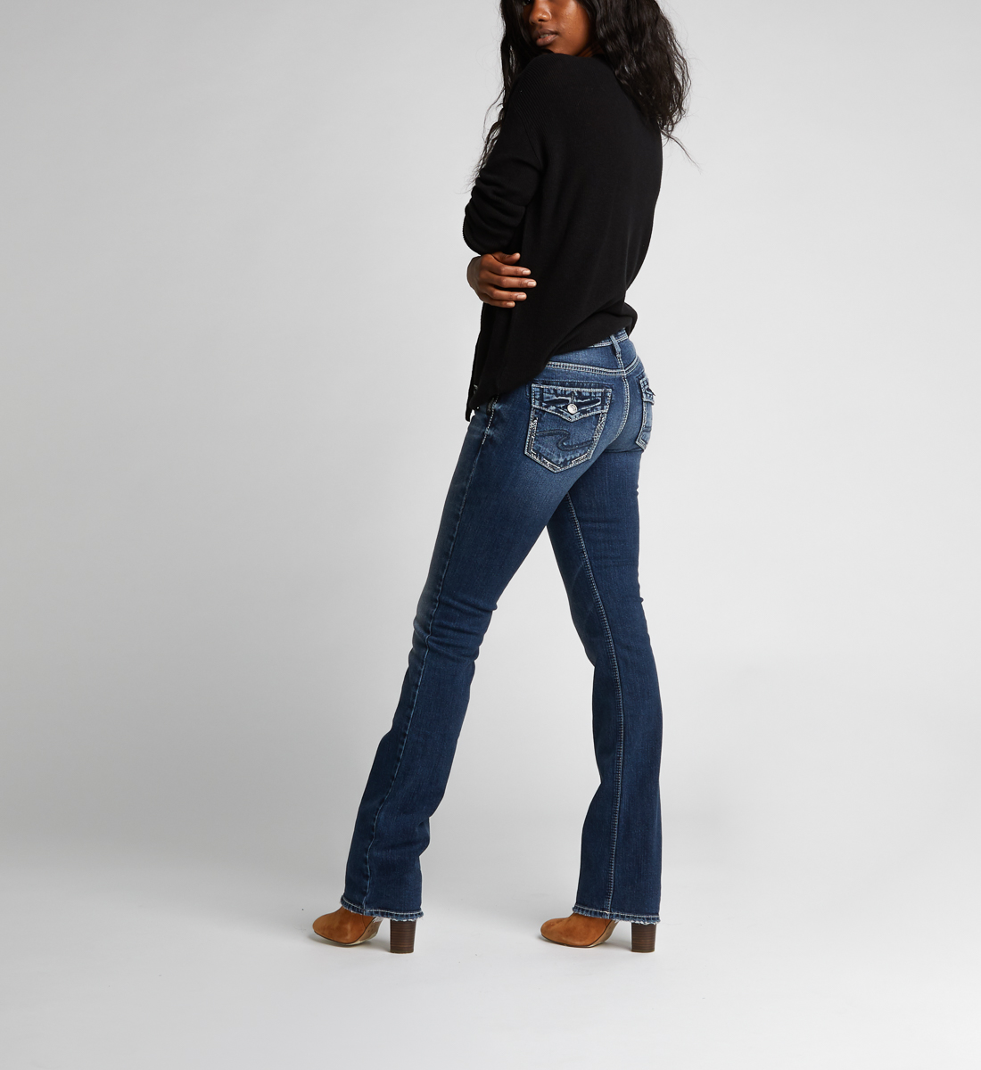 ladies slim bootcut jeans