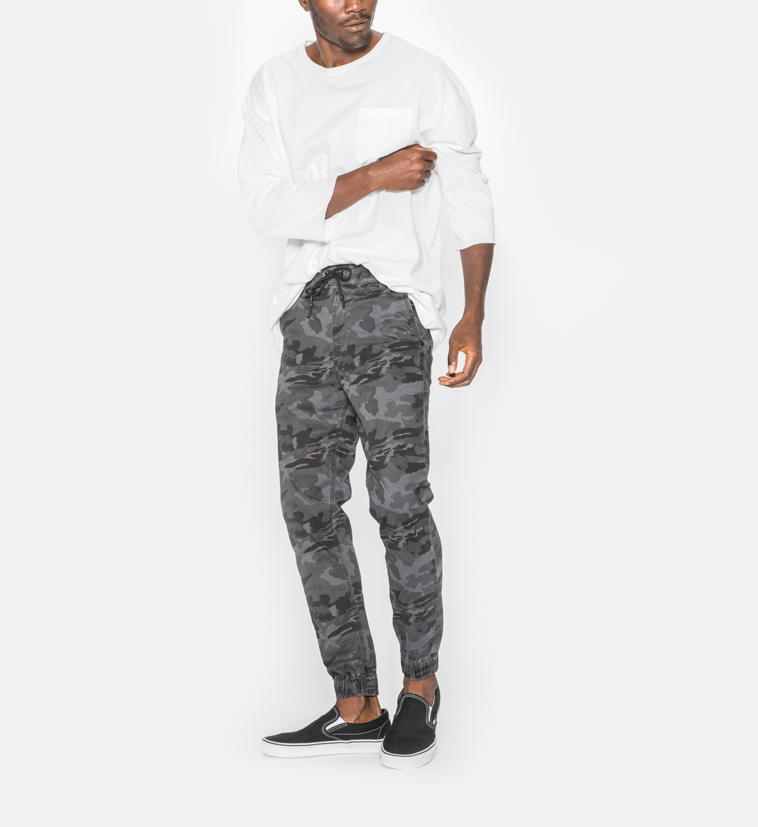 Fowler Camo Jogger Silver Jeans