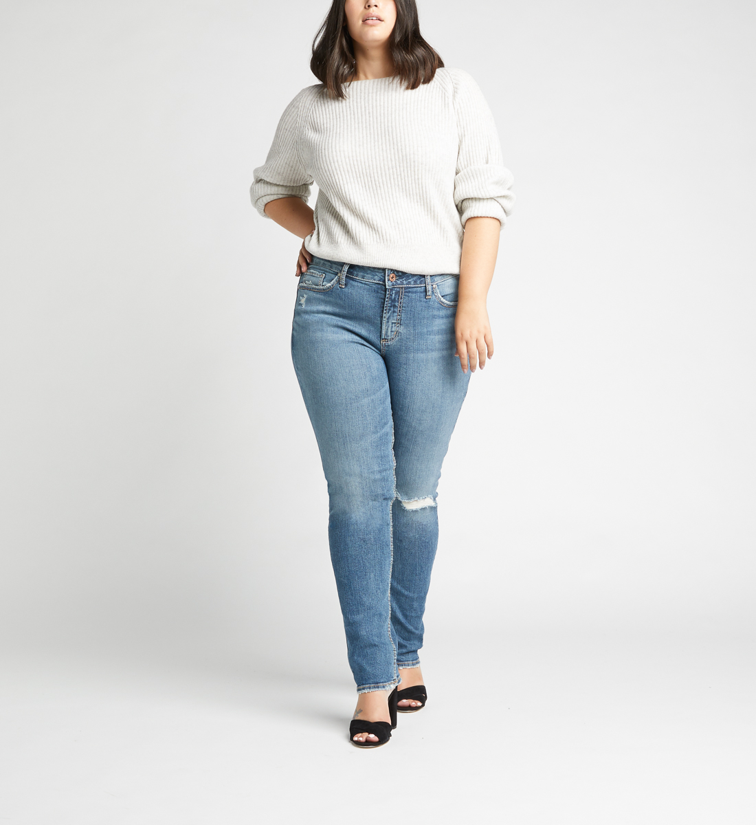 best high rise jeans for plus size