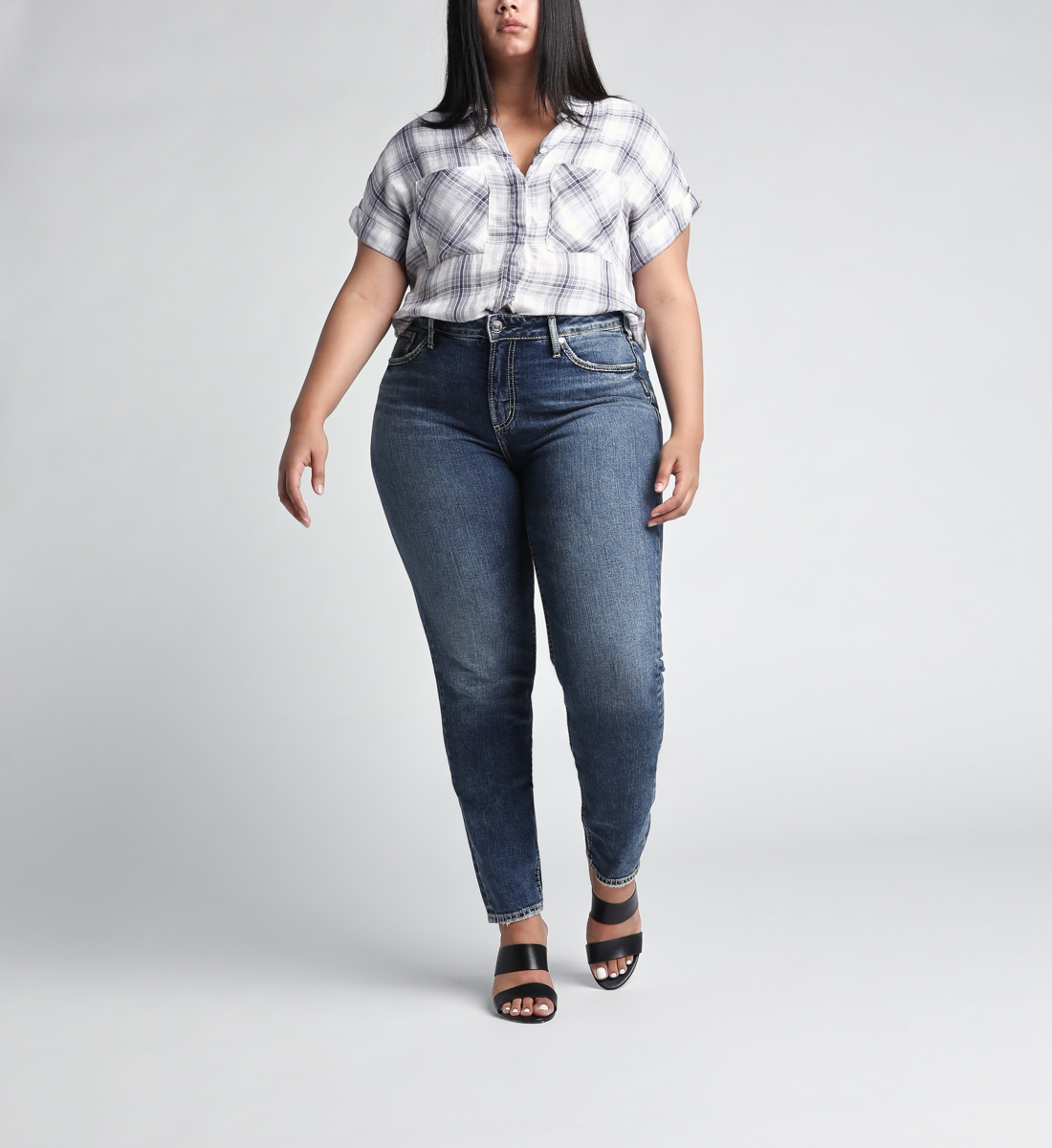 best high rise jeans for plus size