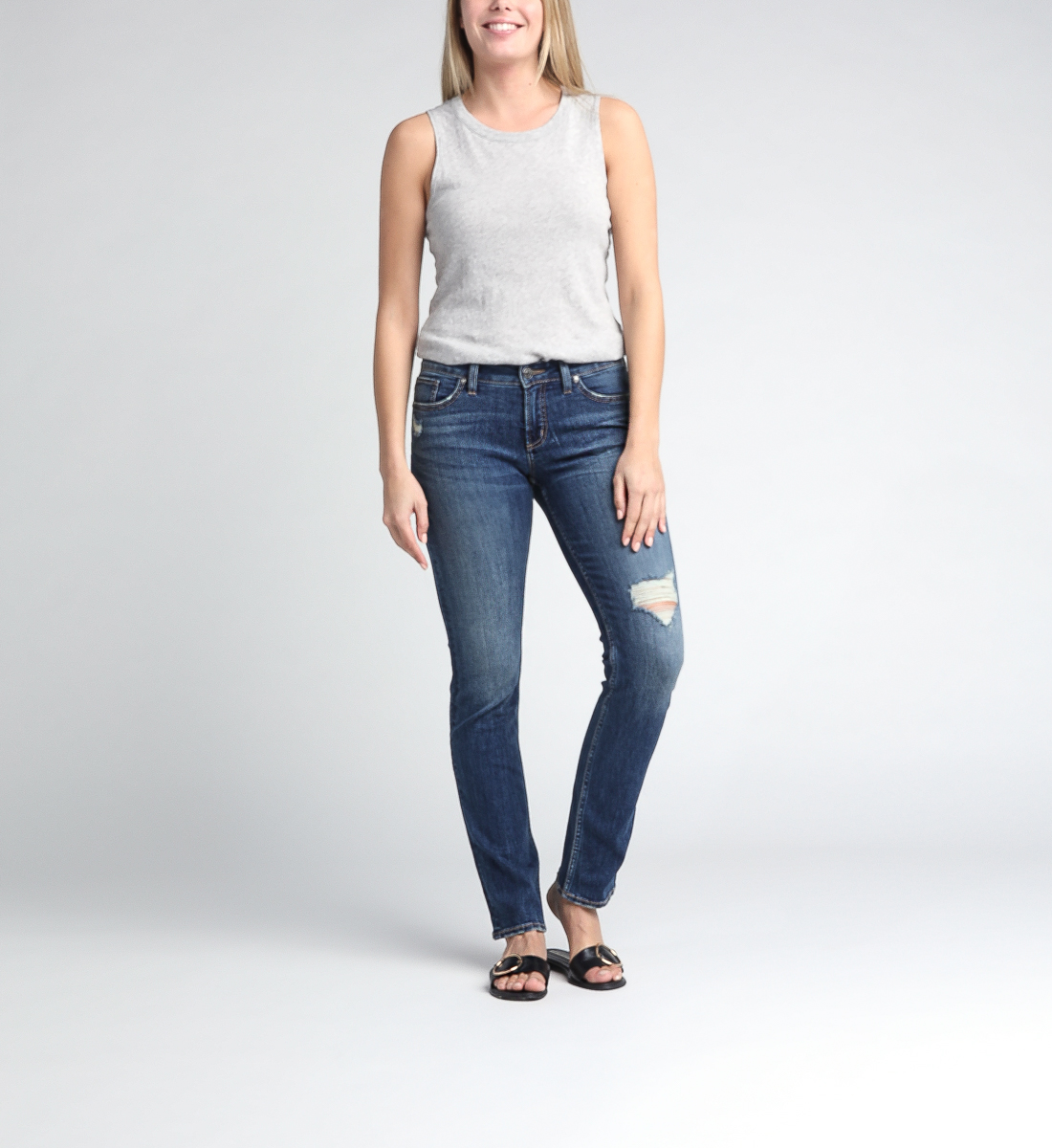 womens hi rise straight leg jeans