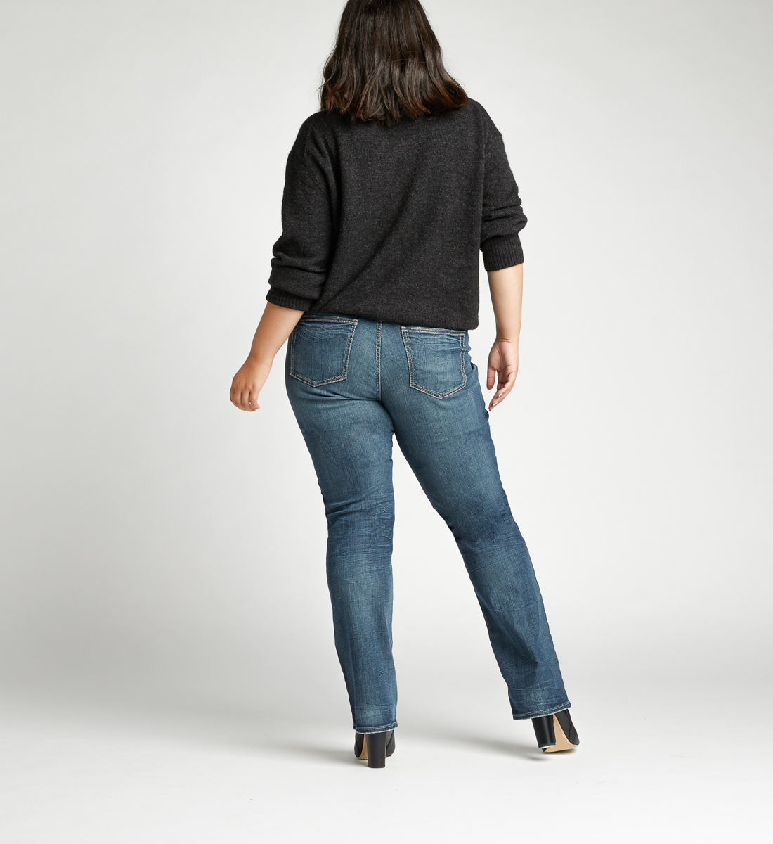 Suki Mid Rise Straight Leg Plus Size Jeans - Silver Jeans US
