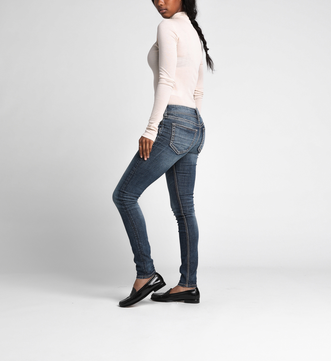 Elyse Mid Skinny Dark Wash | Silver Jeans