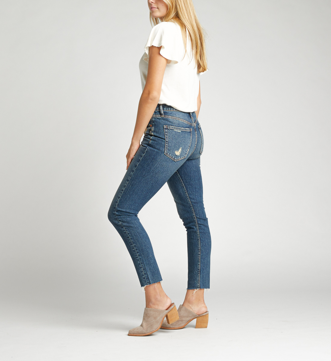 Frisco High Rise Skinny Jeans - Silver Jeans US