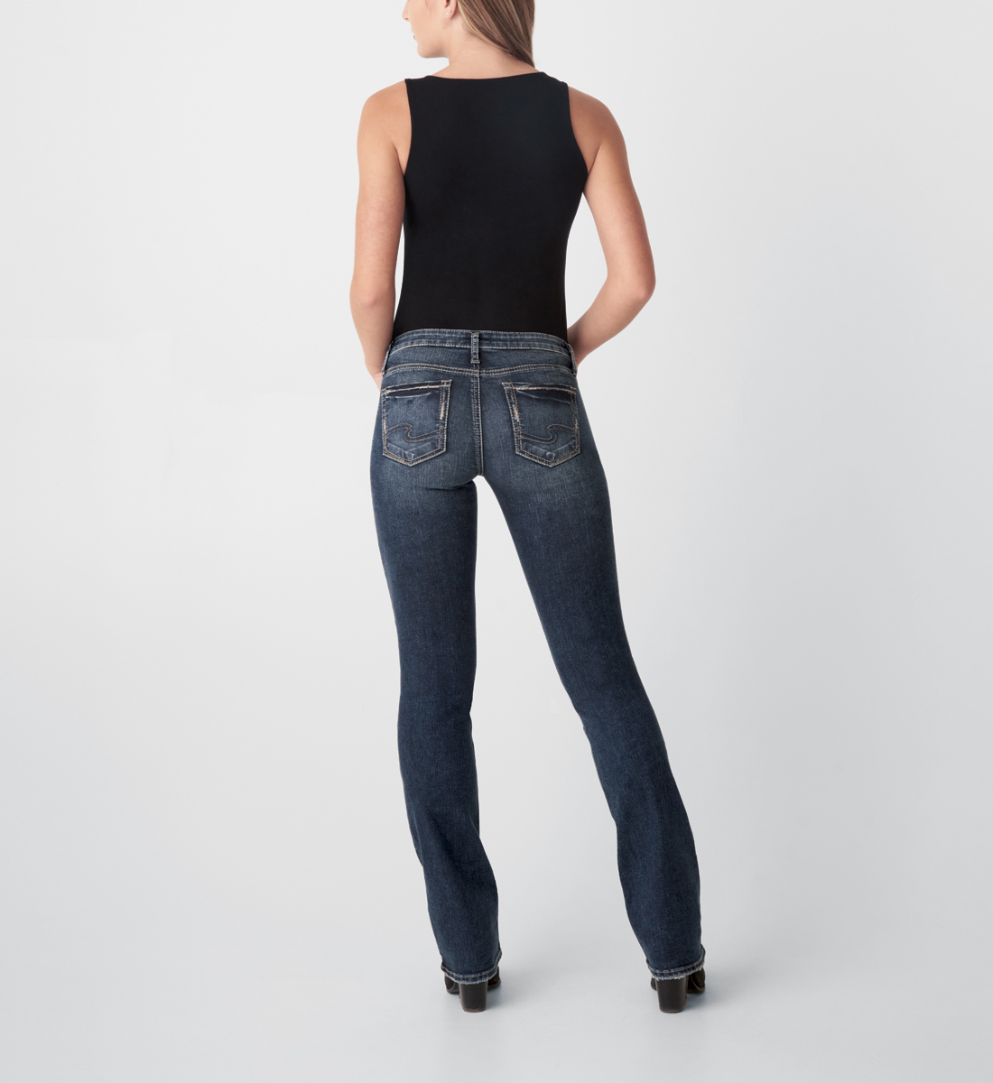 low rise slim bootcut jeans